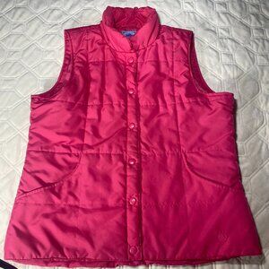 Izod pink puffer vest size Women's size Large